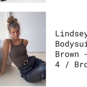 Princess polly lindsey brown bodysuit